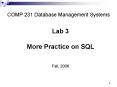 COMP 231 Database Management Systems