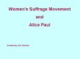 Womens Suffrage Movement
