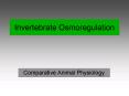Invertebrate Osmoregulation