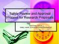 Safety Review and Approval Process for Research Proposals