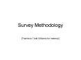 Survey Methodology