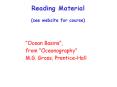 Reading Material see website for course