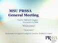 MSU PRSSA General Meeting