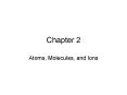 Atoms, Molecules, and Ions