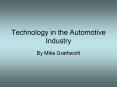 Technology in the Automotive Industry