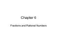 Fractions and Rational Numbers