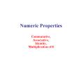 Numeric Properties