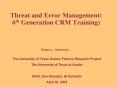 Threat and Error Management: 6th Generation CRM Training