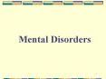 Mental Disorders