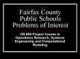 Fairfax County Public Schools Problems of Interest