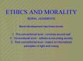 ETHICS AND MORALITY