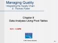 Managing Quality Integrating the Supply Chain S' Thomas Foster