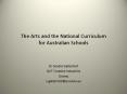 The Arts and the National Curriculum for Australian Schools