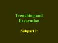 Trenching and Excavation