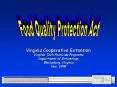 Virginia Cooperative Extension Virginia Tech Pesticide Programs Department of Entomology Blacksburg,