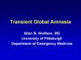 Transient Global Amnesia