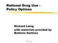 Rational Drug Use Policy Options