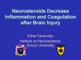 Neurosteroids Decrease Inflammation and Coagulation after Brain Injury