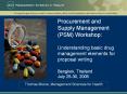 Procurement and Supply Management PSM Workshop: Understanding basic drug management elements for pro