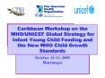 Caribbean Workshop on the WHOUNICEF Global Strategy for Infant Young Child Feeding and the New WHO C