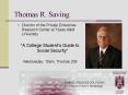 Thomas R' Saving