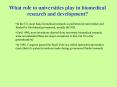 What role to universities play in biomedical research and development
