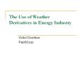 The Use of Weather Derivatives in Energy Industry