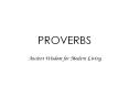 PROVERBS