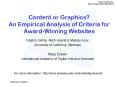Content or Graphics An Empirical Analysis of Criteria for AwardWinning Websites