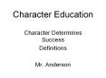 Character Education