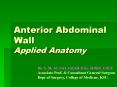Anterior Abdominal Wall Applied Anatomy