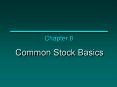 Common Stock Basics
