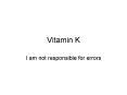 Vitamin K