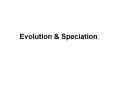 Evolution