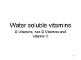 Water soluble vitamins