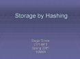 Storage by Hashing