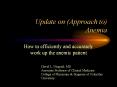 Update on Approach to Anemia