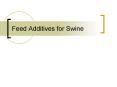 Feed Additives for Swine
