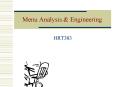 Menu Analysis