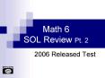 Math 6 SOL Review Pt' 2