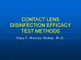 CONTACT LENS DISINFECTION EFFICACY TEST METHODS