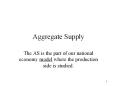 Aggregate Supply