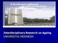 Interdisciplinary Research on Ageing