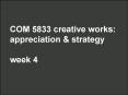 COM 5833 creative works: