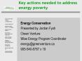 Key actions needed to address energy poverty