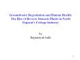 Groundwater Degradation and Human Health: