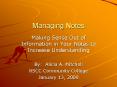 Managing Notes
