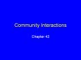 Community Interactions