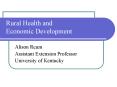Rural Health and Economic Development