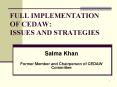 FULL IMPLEMENTATION OF CEDAW: ISSUES AND STRATEGIES
